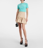Patou Logo knitted cotton-blend T-shirt