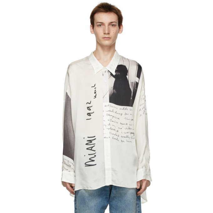 R13 Off White Anton Corbijn Edition U2 Miami Drop Neck Shirt R13