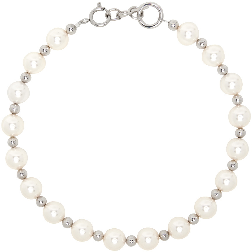 【Justine Clenquet】Emma フェイクパールチョーカー Justine Clenquet White Pearl Emma Choker Justine Clenquet