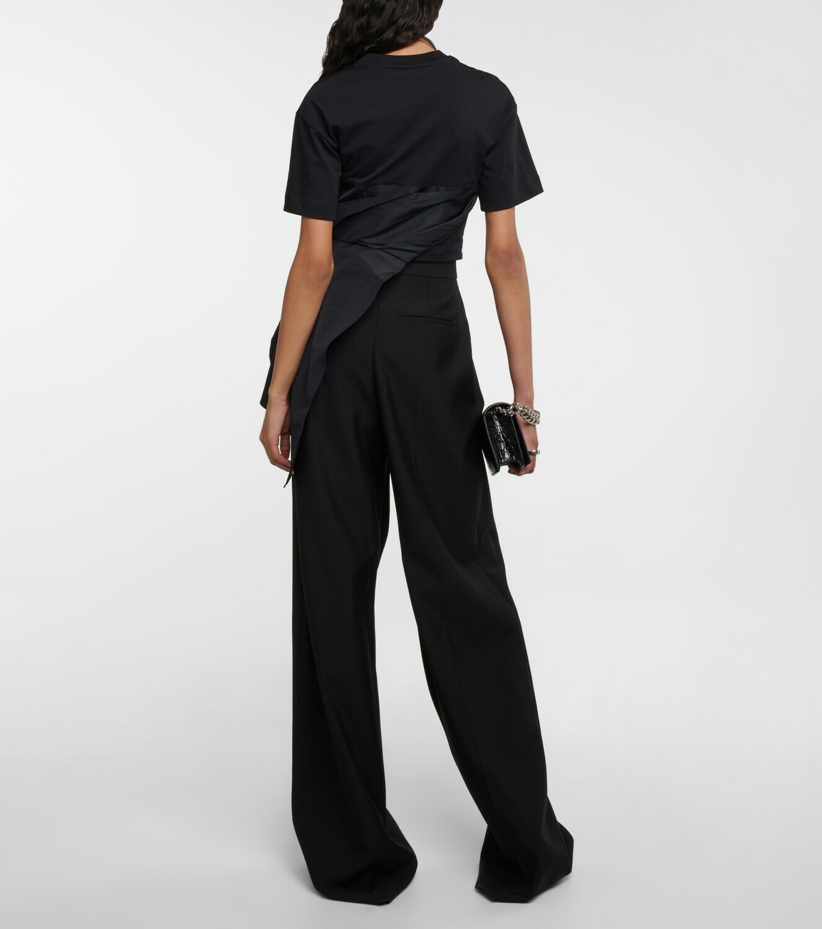 Tシャツ・カットソー Alexander Mcqueen Draped Hybrid T-Shirt Alexander McQueen - Hybrid Drape asymmetric cotton and