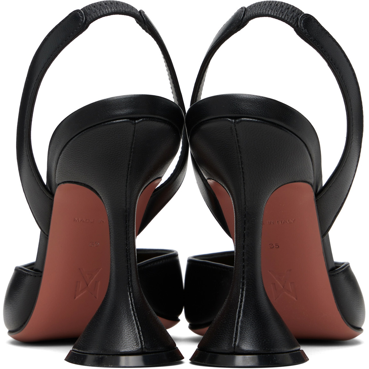 Amina Muaddi Black Holli Sling 95 Heels