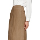 Lemaire Tan Denim Flared Skirt