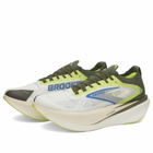Brooks Men's Hyperion Max 3 x PYNRS Sneaker in Blanc/Acid Lime/Blue