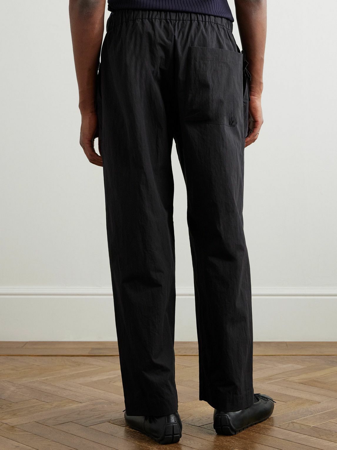 Simone Rocha - Straight-Leg Bow-Detailed Cotton-Blend Cargo Trousers - Gray