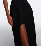 Jil Sander Asymmetric virgin wool midi skirt