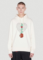 1 Moncler JW Anderson - Graphic Print Hooded Sweatshirt in Cream