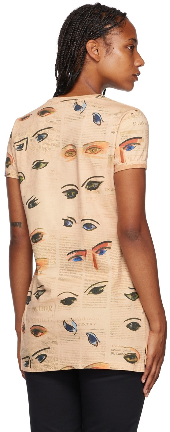 Vivienne Westwood Beige Eyes Printed T-Shirt Vivienne Westwood