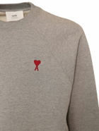 AMI PARIS - Logo Cotton Crewneck Sweatshirt