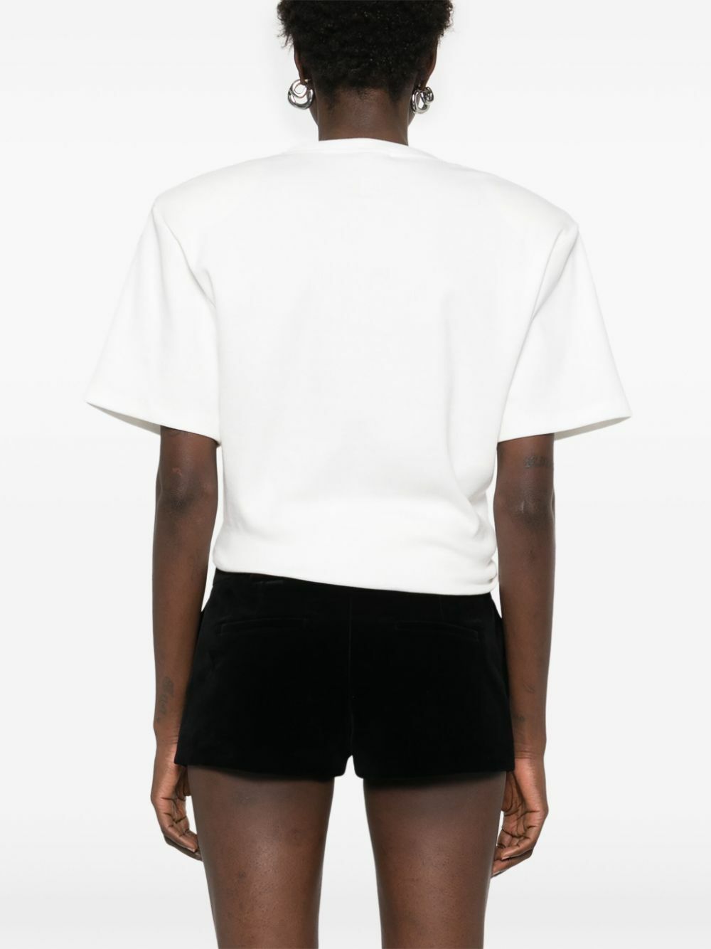 Magda Butrym White Knot-Detail T-Shirt Magda Butrym