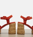 Christian Louboutin Calakala suede espadrille sandals