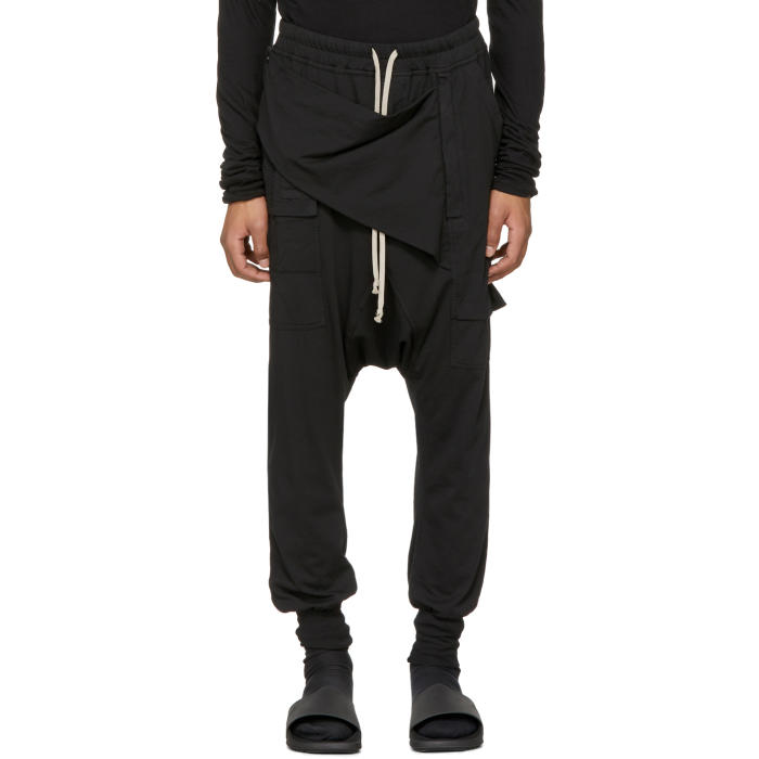 Rick Owens Drkshdw Black Prisoner Memphis Lounge Pants