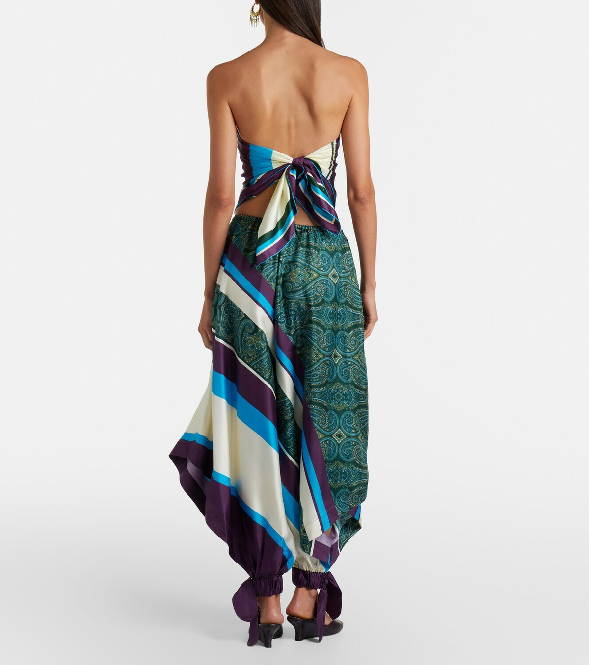 Alémais Joni printed silk twill balloon pants