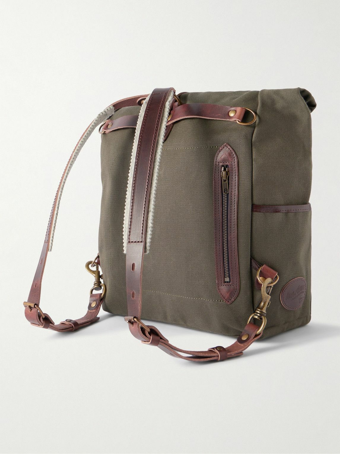 Bleu de Chauffe - Jamy Leather-Trimmed Canvas Backpack