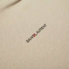 Saint Laurent Men's Archive Logo Hoody in Beige