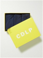 CDLP - Three-Pack Lyocell and Pima Cotton-Blend Jersey T-Shirts - Blue
