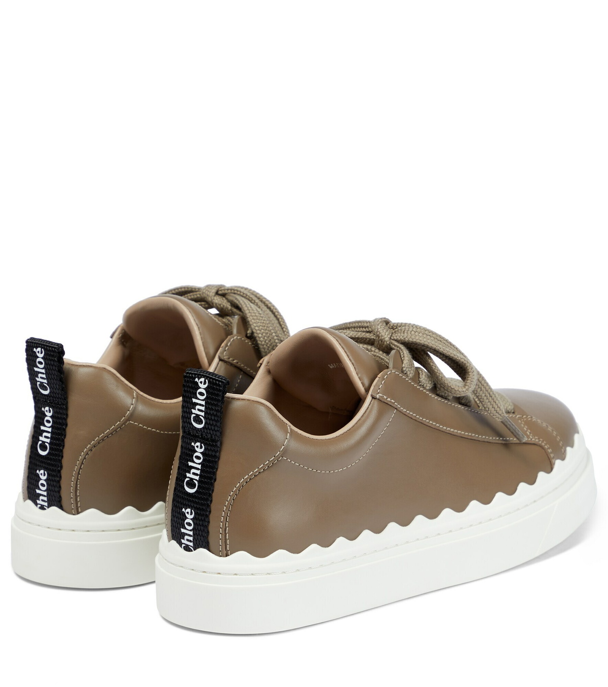 Chloe - Lauren leather sneakers Chloe