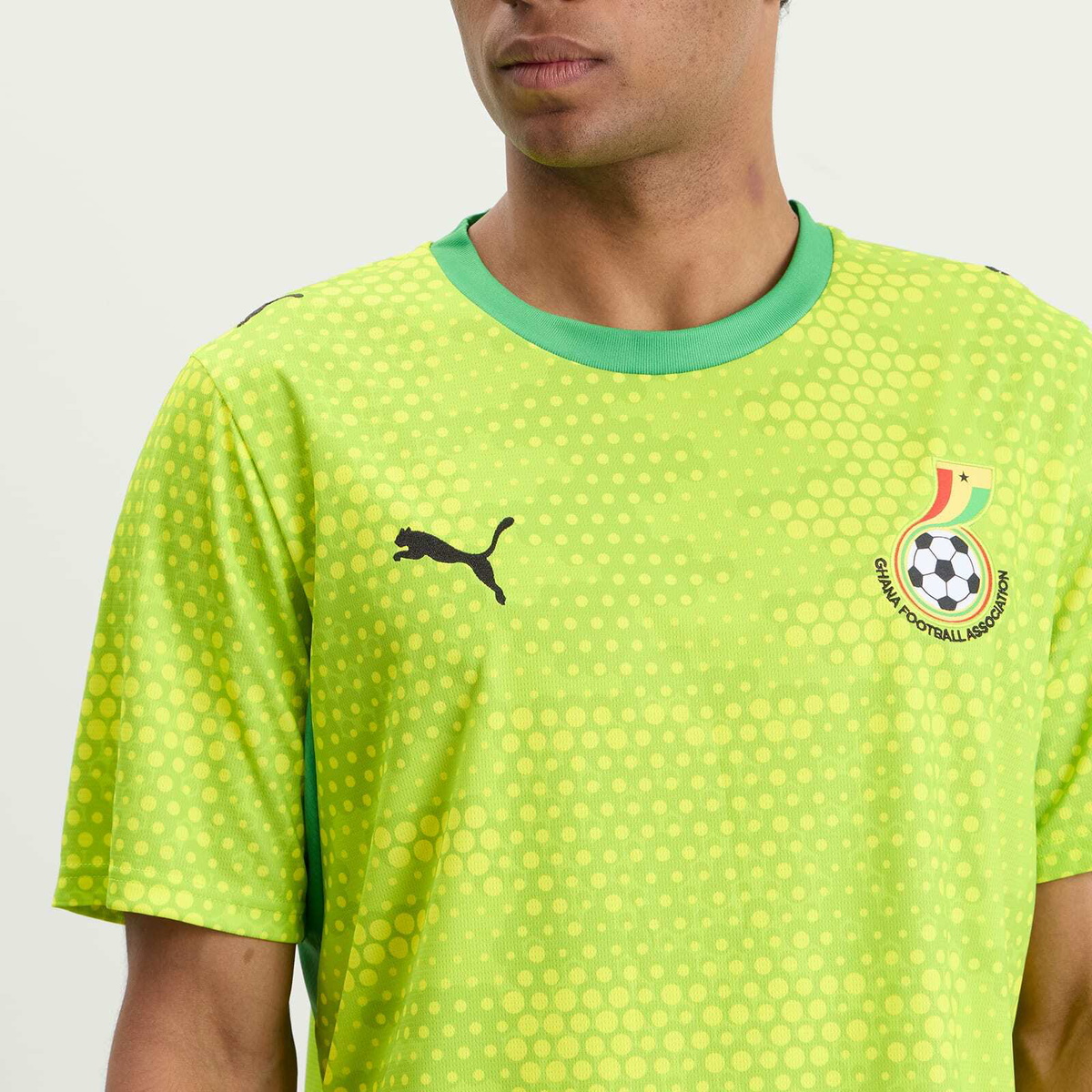 Puma Men's x GFA x Salehe Bembury Replica Match Goalkeeper Jersey in Lime Smash/Puma Men's Black