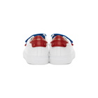 Givenchy White and Red Velcro Urban Knots Sneakers