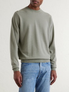John Smedley - Honeycomb-Knit Merino Wool Sweater - Green