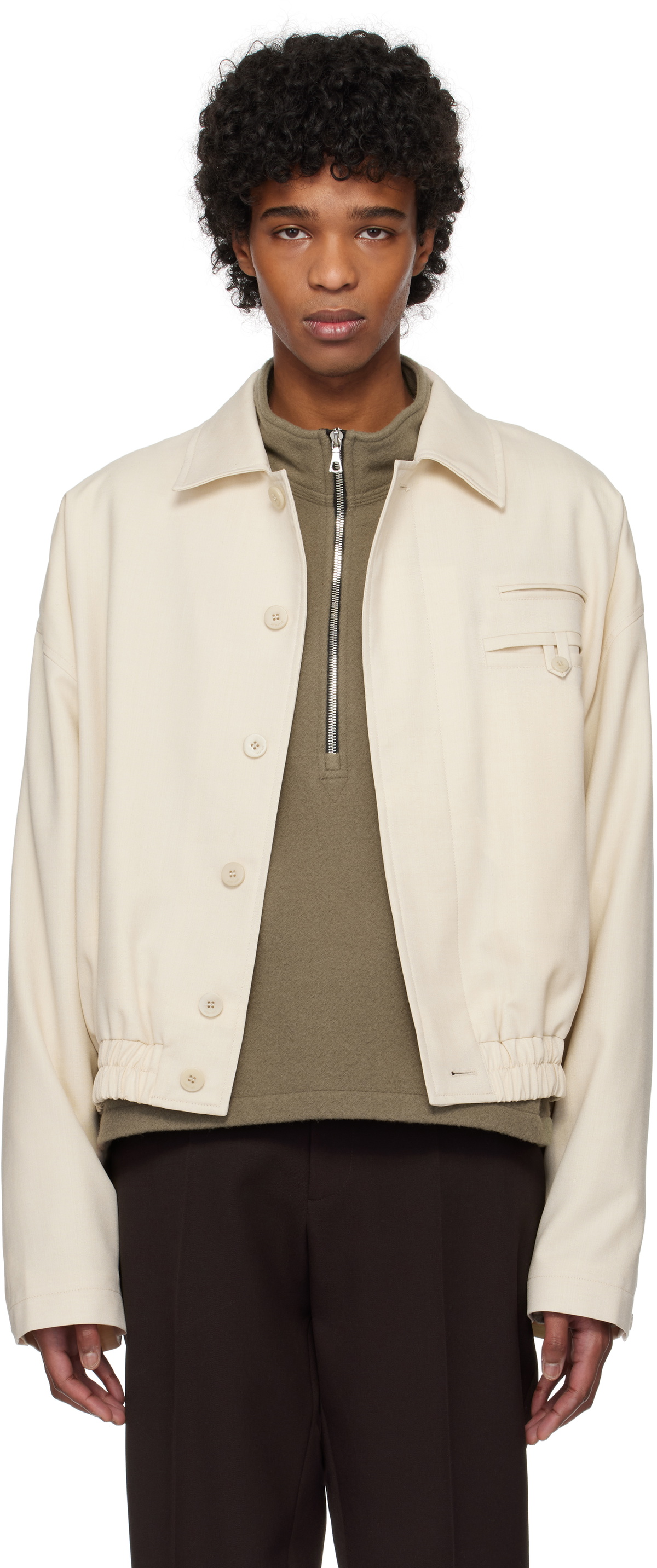 JACQUEMUS Beige La Croisière 'The Melao' Jacket Jacquemus