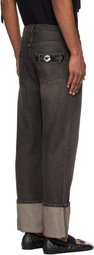 Coperni Black Loose-Fit Boyfriend Jeans