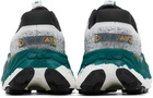 New Balance White & Green Trail More v3 Sneakers