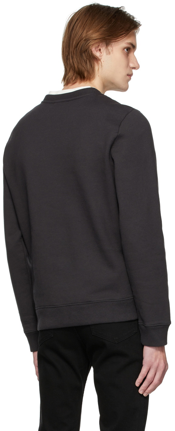 Maison Kitsuné Black Big Fox Embroidery Sweatshirt Maison Kitsune