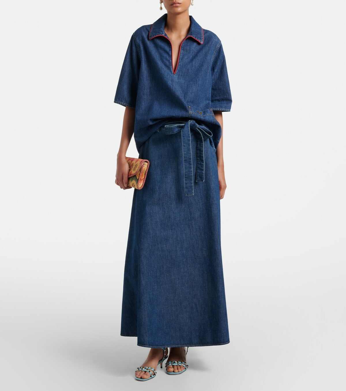 Valentino VGold denim top