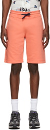 PS by Paul Smith Orange Organic Cotton Zebra Logo Shorts
