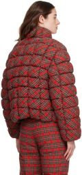 ERL Red Quilted Down Jacket