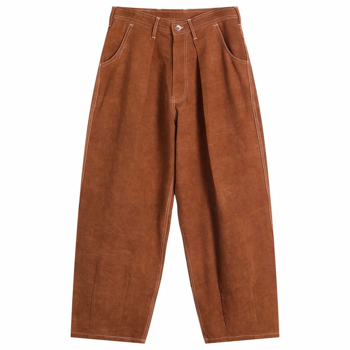 ★codegraphy★ Washed embroidery artwork cargo pants brown C Story mfg. Women's Paco Cargo Pants in Ancient Pink Slub
