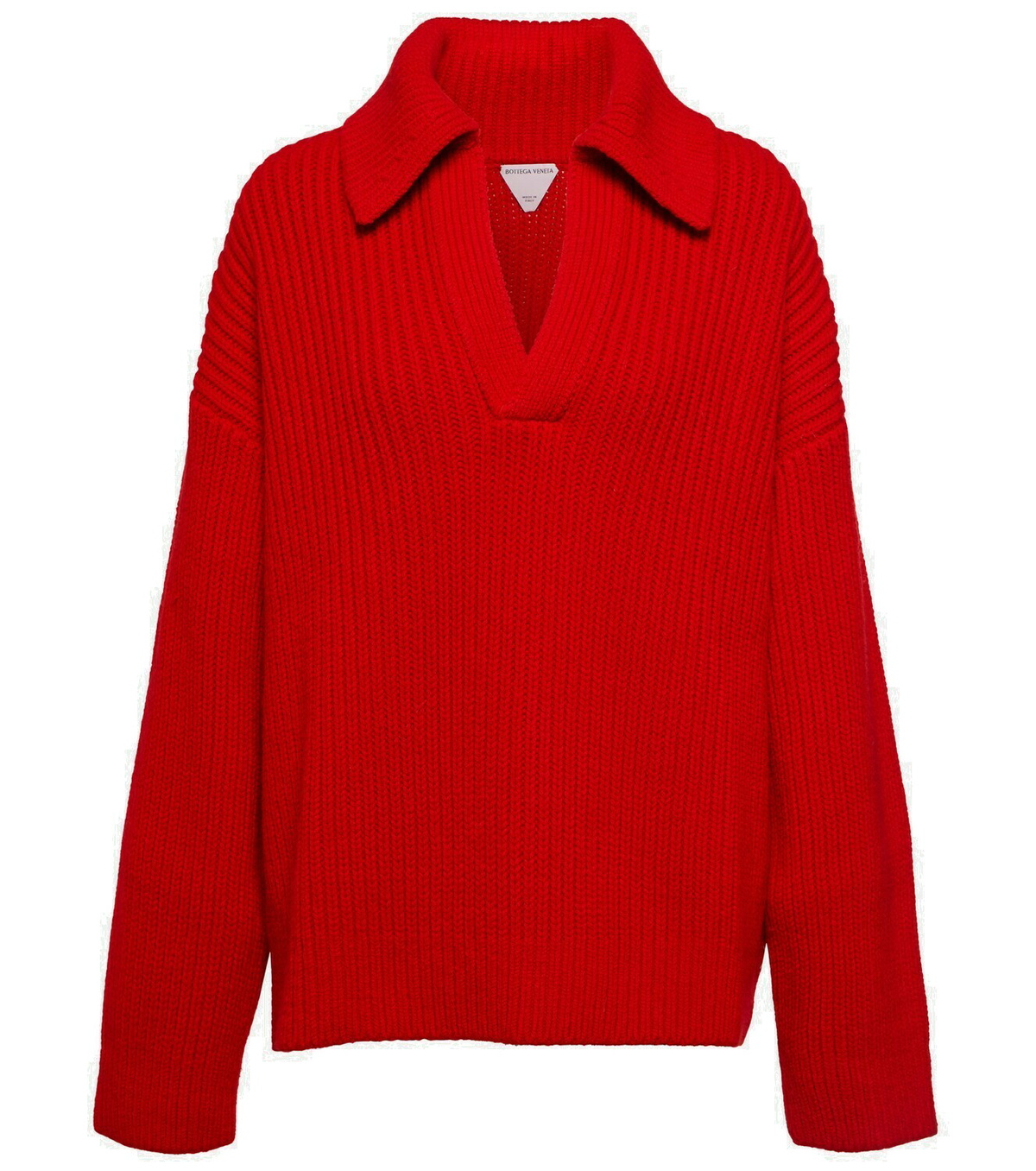 Bottega Veneta Ribbed-knit wool polo shirt Bottega Veneta