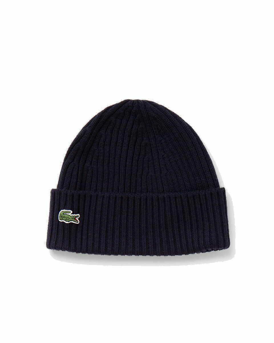 Photo: Lacoste Knitted Cap Blue - Mens - Beanies