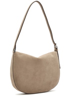 Savette Tondo Small Suede Shoulder bag - Taupe - One Size