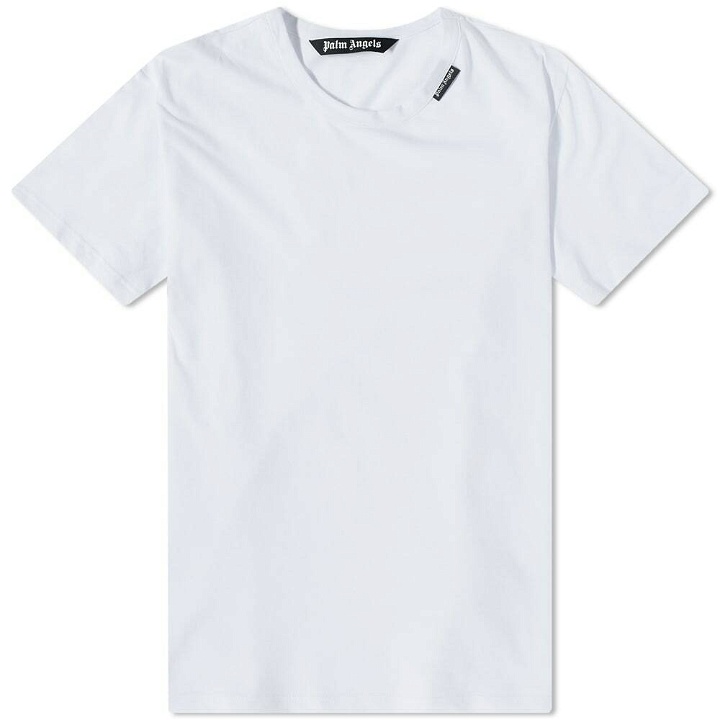 Photo: Palm Angels Men's Esssntials Logo T-Shirt in White/Black