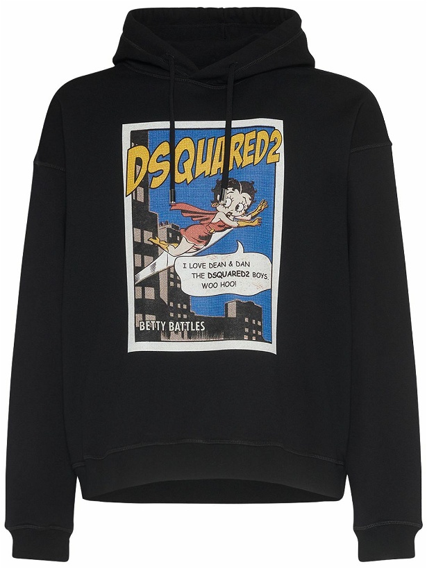 Photo: DSQUARED2 - Betty Boop Printed Cotton Hoodie