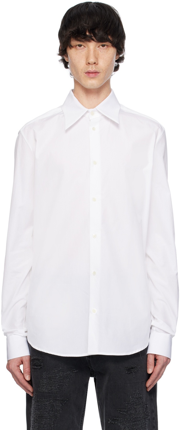 Balmain White Embroidered Shirt Balmain