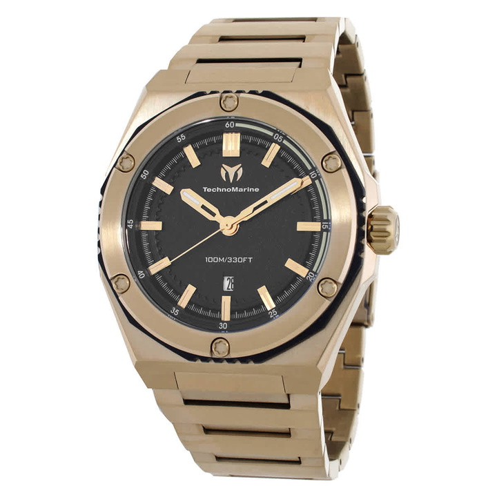 Photo: TechnoMarine Coral Quartz Black Dial Mens Watch TM-416078