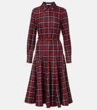 Emilia Wickstead Marione belted tartan wool-blend midi dress