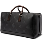 Berluti - Venezia Leather-Trimmed Logo-Print Virée Canvas Holdall - Black