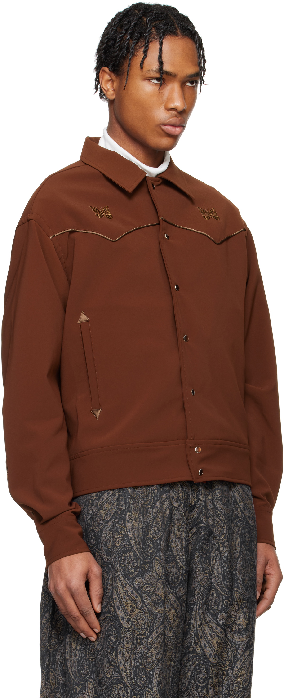 NEEDLES Brown Piping Cowboy Jacket Needles