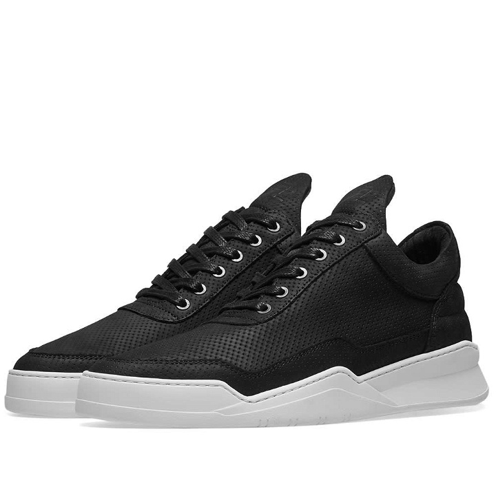 Photo: Filling Pieces Low Top Ghost Microlane Sneaker Black & White