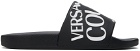 Versace Jeans Couture Black Logo Slides