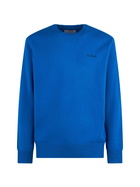MC2 Saint Barth Man Crewneck Bluette Sweater With St. Barth Embroidery