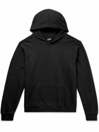 Onia - Garment-Dyed Cotton-Jersey Hoodie - Black