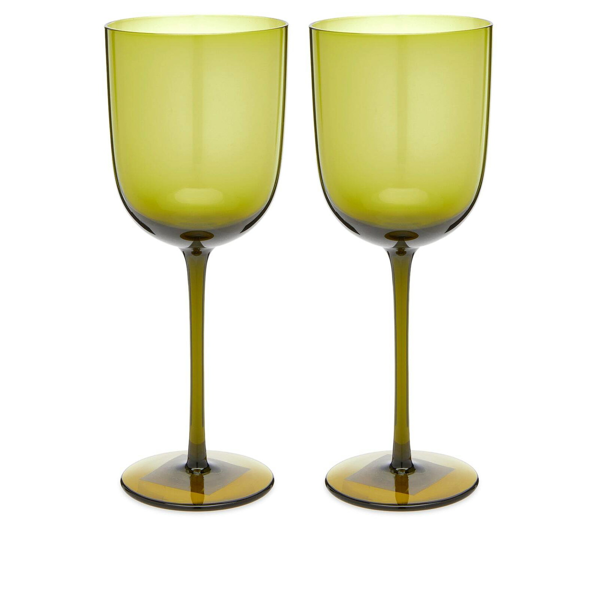 ferm LIVING Host Red Wine Glasses - Set of 2 in Moss Green 