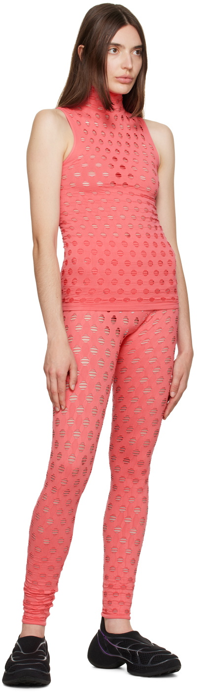 Maisie Wilen Pink Perforated Leggings Maisie Wilen