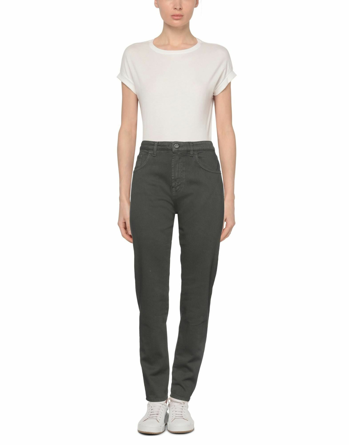 Manila Grace Womens Pants Dark in Green