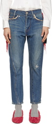 UNDERCOVER Blue Beaded Jeans