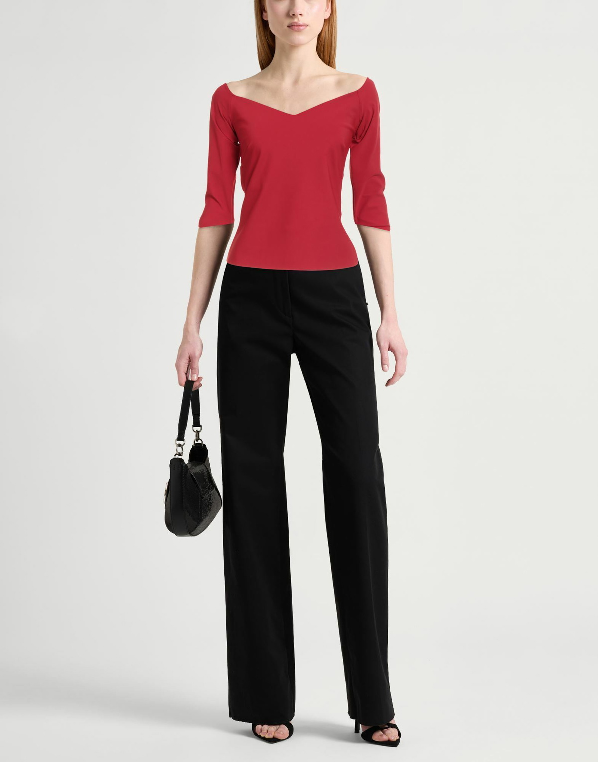 Chiara Boni La Petite Robe Womens Top in Tomato red